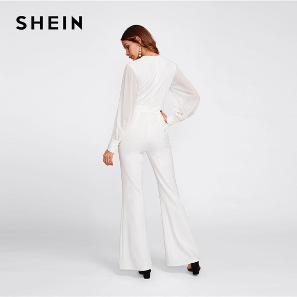 White pearls jumpsuit size Medium - Picture 4 of 6